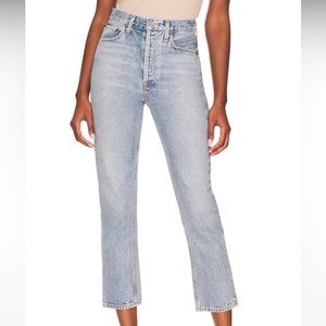 AGOLDE Jeans- Riley High Rise Straight Crop